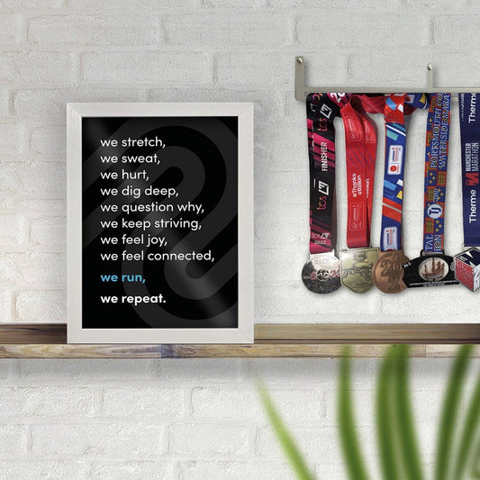 "we run" A4 print